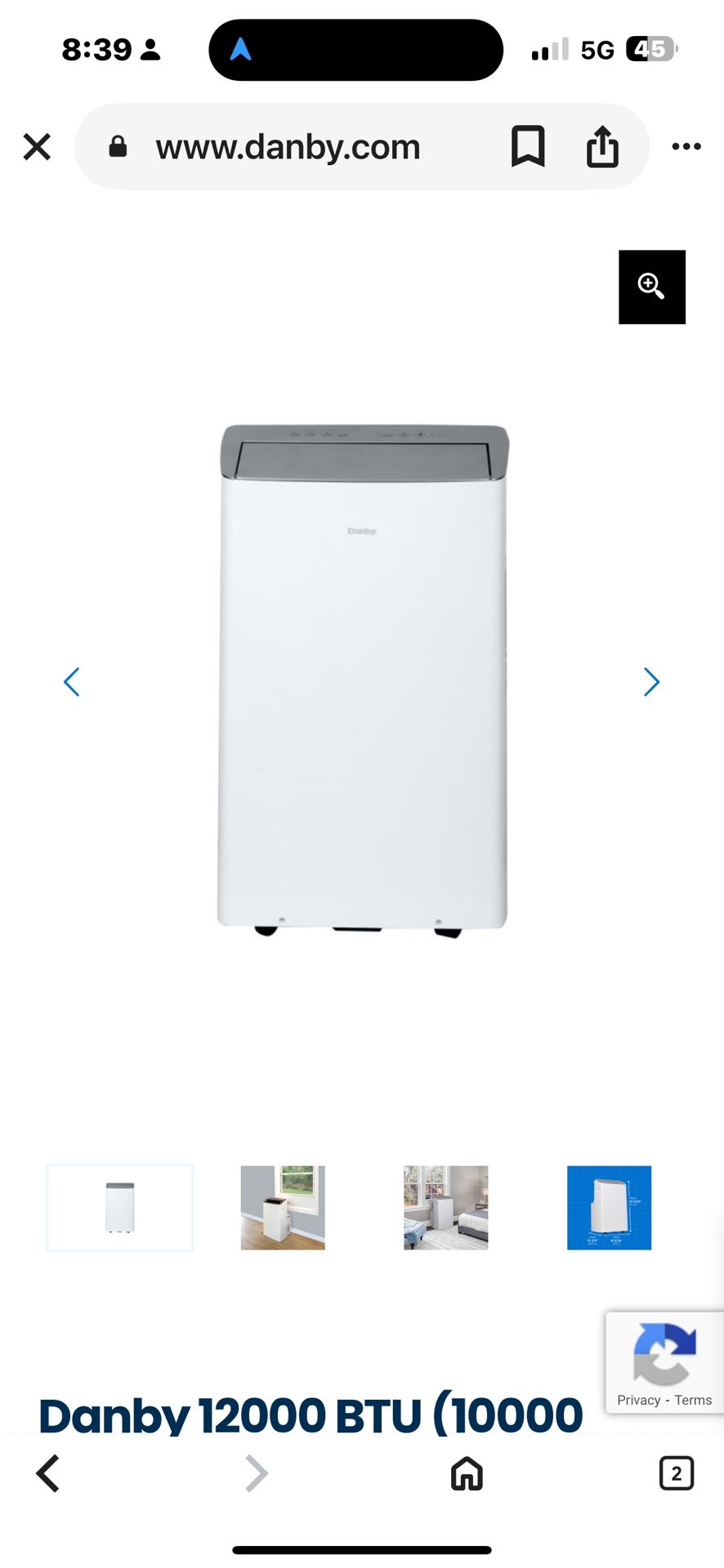 Portable A/C By By Danby 12,000 BTU