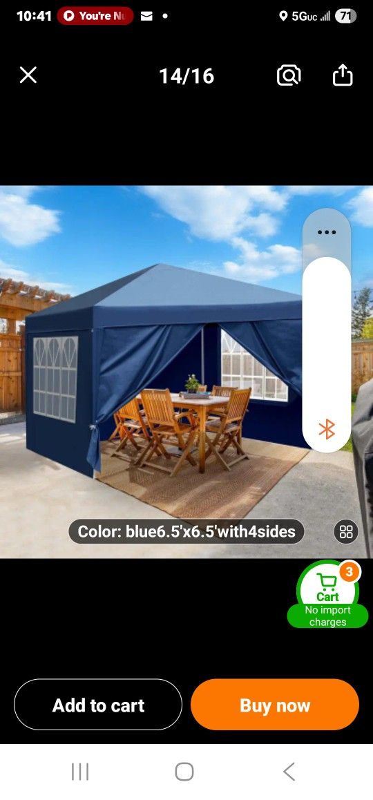 Pop Up Canopy  Green  