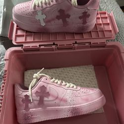 Custom Chrome Heart Air forces size 11.5