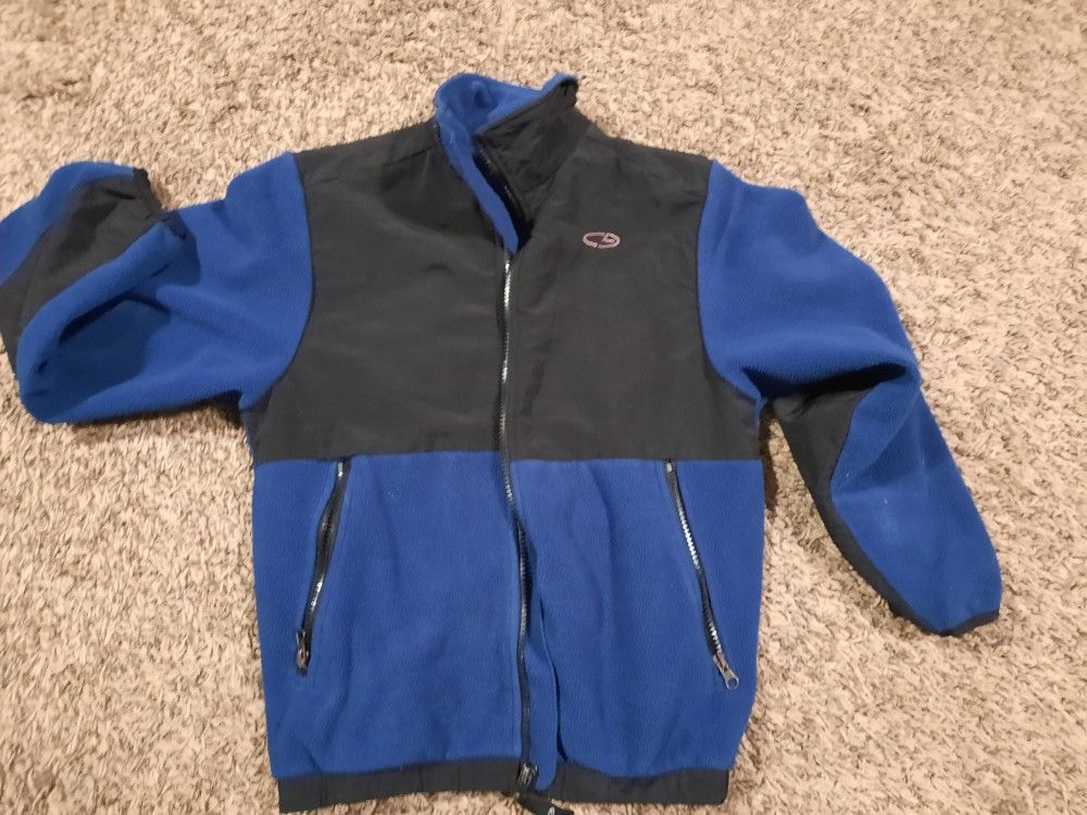 Champion Blue and Black Fleece Jacket Kids Size M