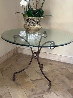 Glass top table