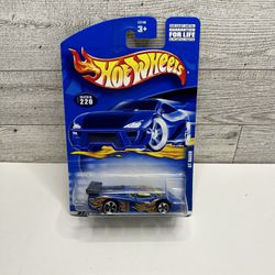 Vintage Hot Wheels Blue ‘2000 Ford GT Racer With Red Flames  • Die Cast Metal  • Made in Malaysia