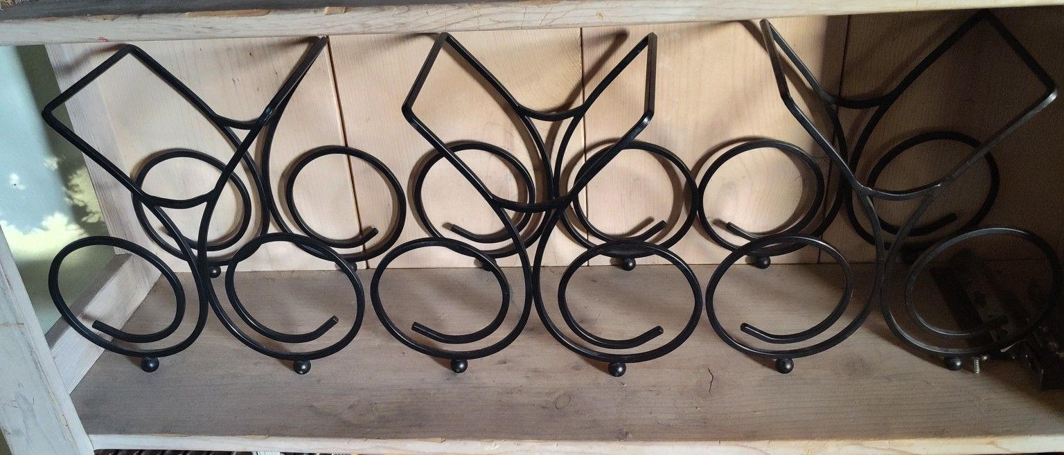 3 Metal Wine Racks