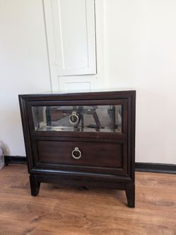 Large Night Stand Mirror Brown Dresser