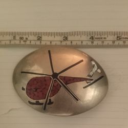 AUTHENTIC SILVER INDIAN BELT BUCKLE