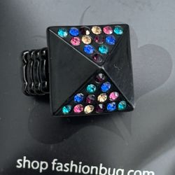 Playful Black Stretchable Ring