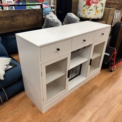 Wooden Buffet Sideboard With Wine Rack And Wine Glass Holder 
