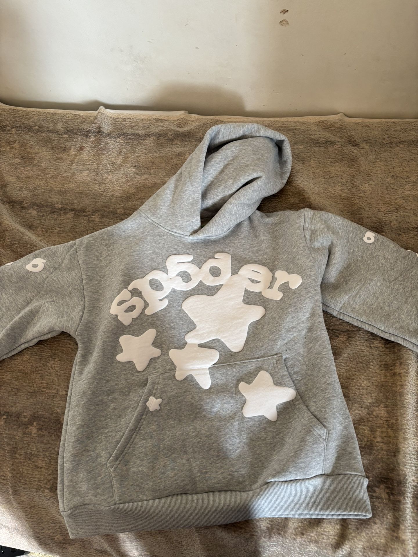 Sp5der Beluga Heather Grey Hoodie