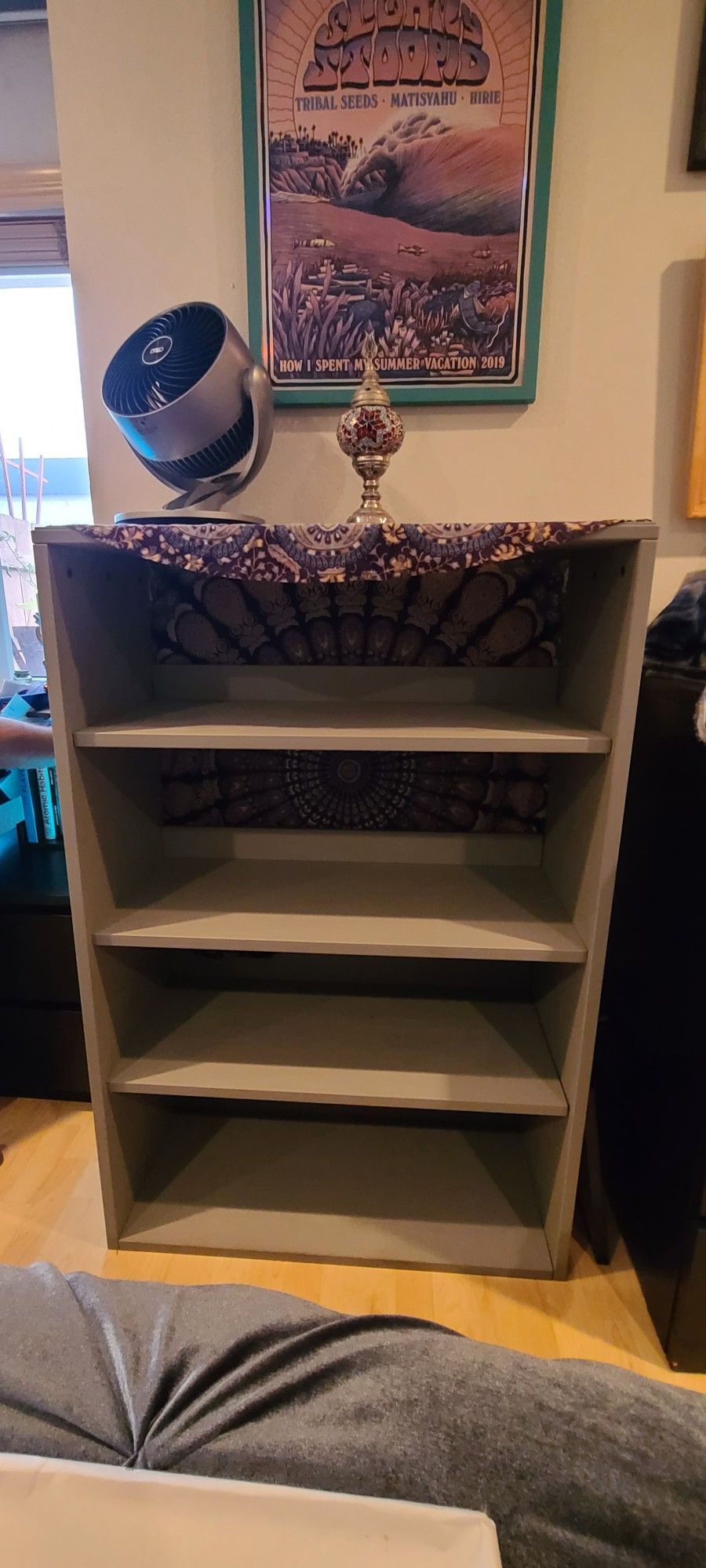 Grey IKEA Shelving Unit