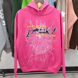 Pink sp5der hoodie