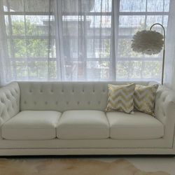 Sofa X2 (White Vegan Leather)