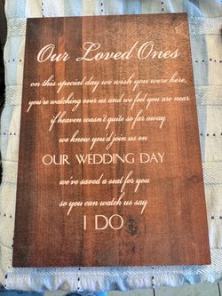 Wedding sign
