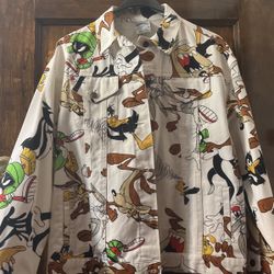 Women Size medium Looney Tunes denim jacket