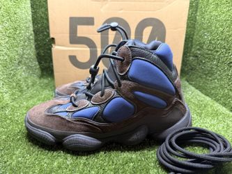 Adidas Yeezy 500 High Tyrian Brown Blue Sneaker FY4269 Men Size 10 with Box