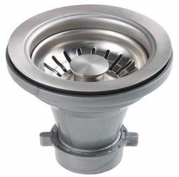 Kraus Kitchen Sink Stainless Steel Drain Assembly with Strainer, Fits Standard 3.5 in. or 4 in. Drain Openings
