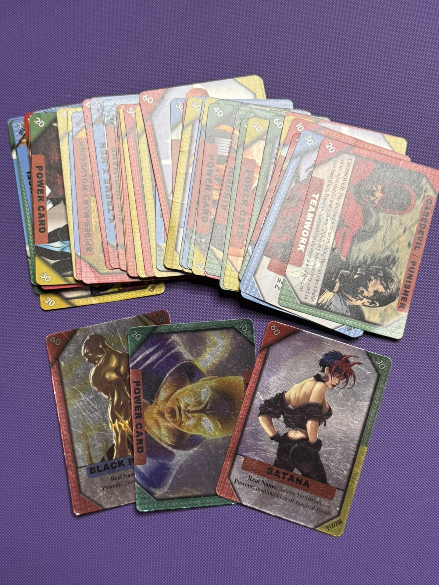 Marvel Recharge Cards 2001 Lot of 60 Cards Original Owner MP-LP