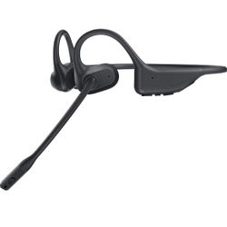 Open Ear Headphones with Mic, Bluetooth Headset with Microphone, Dual Connect Bluetooth 5.3 with AI Noise Cancelling Mic & Mute Function, Wireless Hea