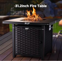NEW CIAYS 32” Propane Fire Pit Table – 50,000 BTU