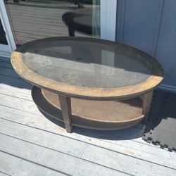 Wood And Glass Table