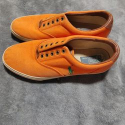 Polo Ralph Lauren Orange Canvas Shoes 
