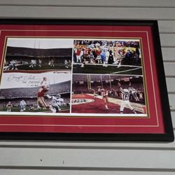 Signed Autograph Dwight Clark “The Catch” San Francisco 49ers Framed Football Photo Display
