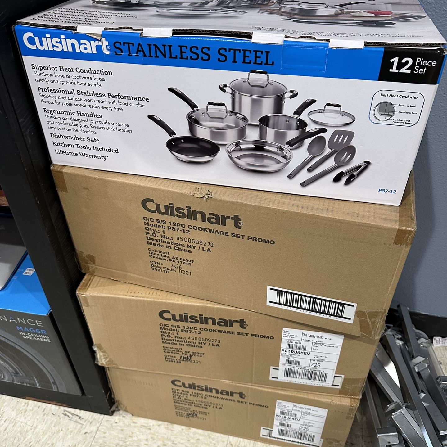 Cuisinart 10-Piece Cookware Set Stainless Steel P87-10 - Best Buy