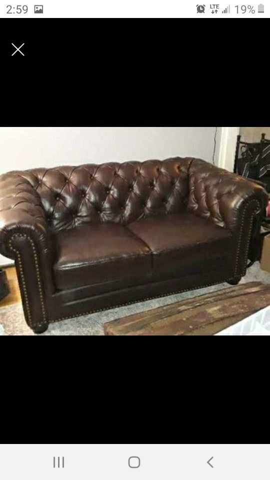 Leather Loveseat And Couch