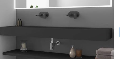 72 inch modern black sink