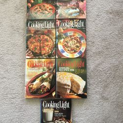 Cooking Light set of 7 annual cookbooks excellent/new condition 2200 pages total, over 400 recipes per book, all recipes analyzed for living well nutr
