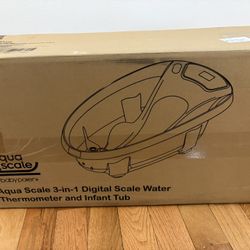Aqua Scale 3-in-1 Digital Scale Water Thermometer And Infant Tub