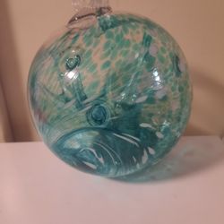 Beautiful Glass Boll Hand Made New With Box 