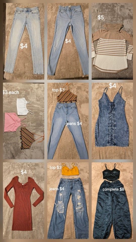 used clothing like new at a low price. Everything is Size "S"