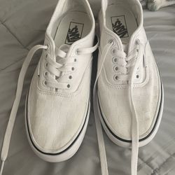 White Checkered Vans 