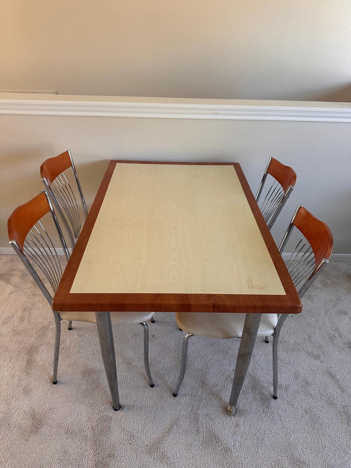 Kitchen Dining Table With 4 Chairs and For Up To 6 People. 
