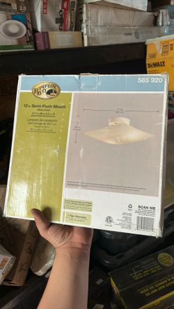 12 in. 2-Light White Flush Mount with Square White Glass