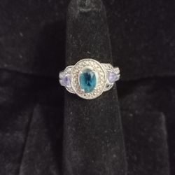 Authentic Gemstone Ring Marked 925