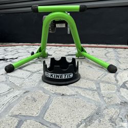 Road bike to stationary bike.