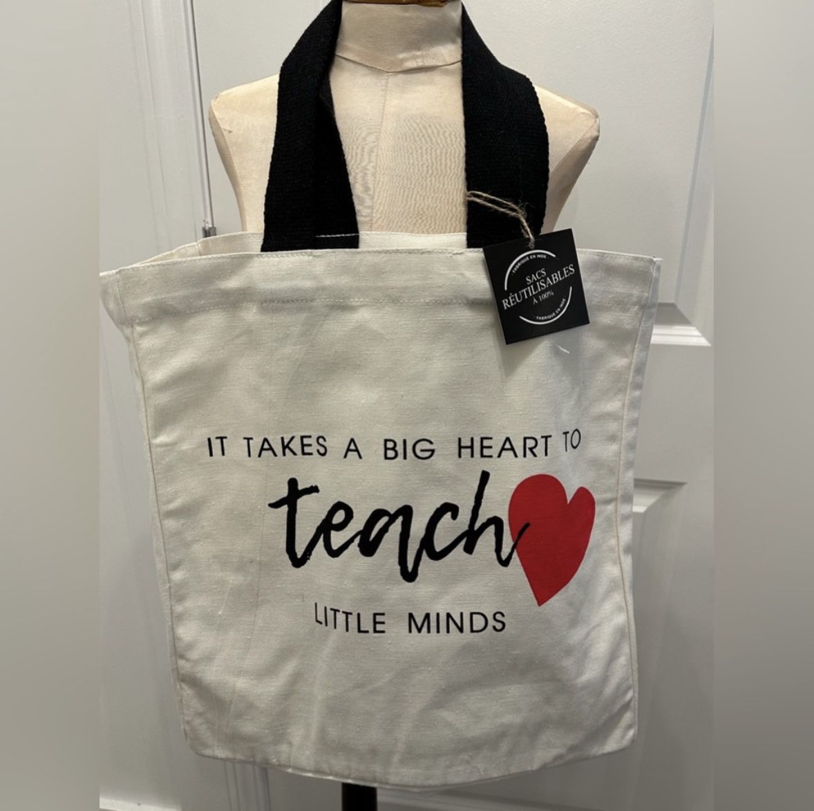 Teacher Heavy Weight Canvas Tote Bag, NWT