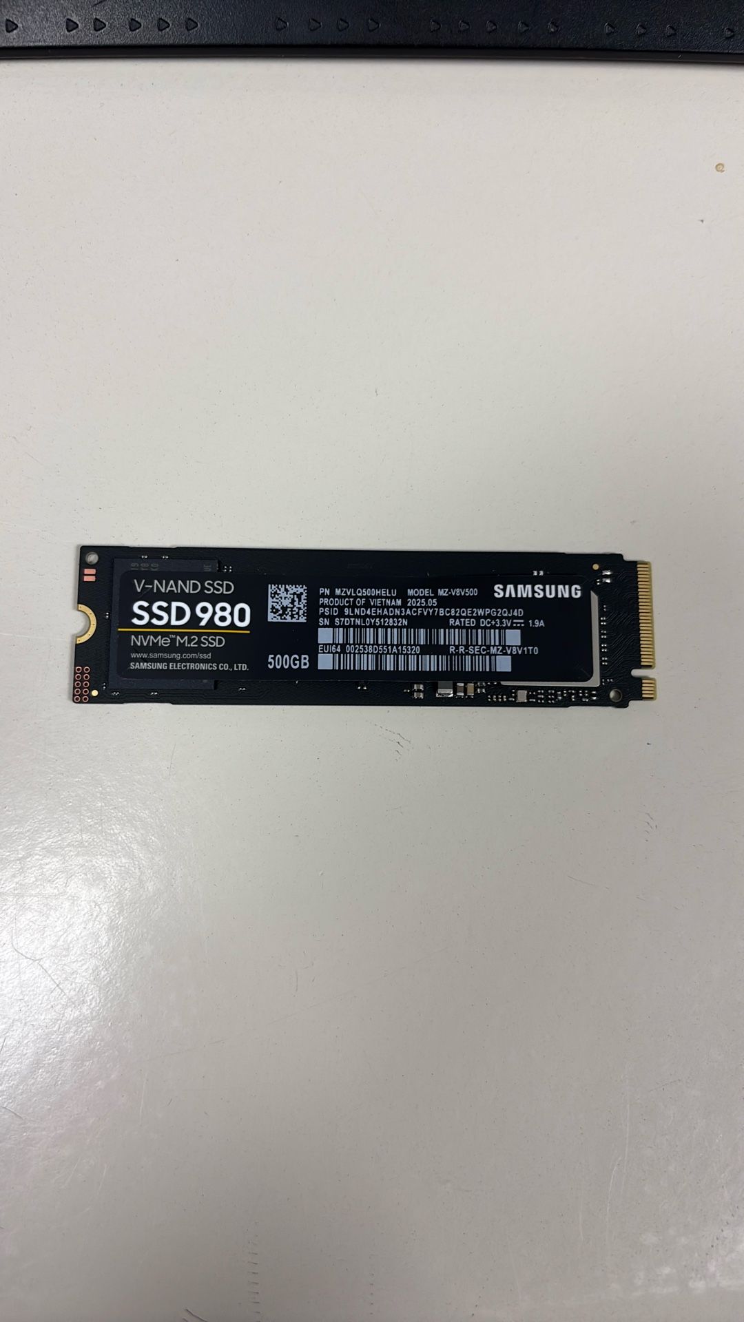 500GB NVMe Gen 3 SSD