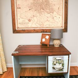 Gorgeous Refinished Real Wood Desk