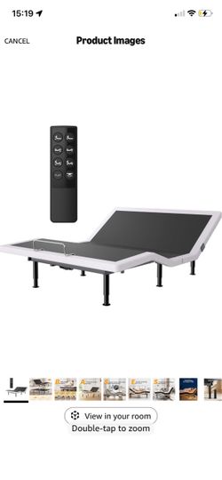 Full Adjustable Bed Frame, Wireless Remote, USB Port, Head & Foot Incline, Underbed Lighting, Heavy Duty Electric Platform, Zero Gravity Mode, Quiet M