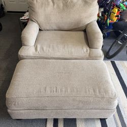 Over Sized Sofa Chair and Ottoman