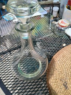 Etched Crystal Decanter Sailing Ship