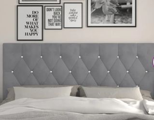 Grey Diamond Queen Headboard