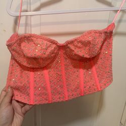 Pink Crop Corset 