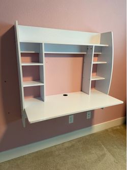White Wall Mounted Desk