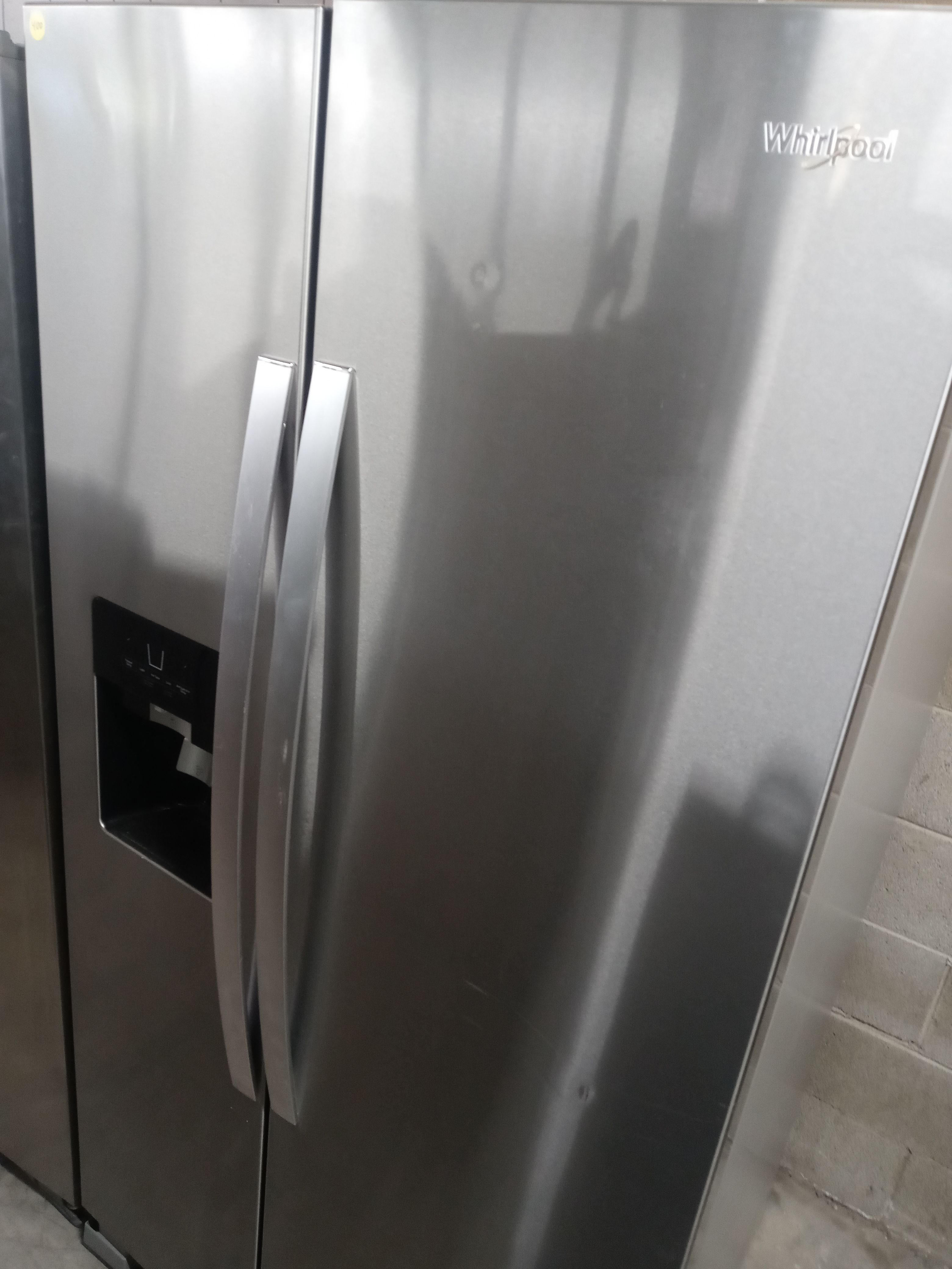 Whirlpool stainless steel side by side refrigerator - Free delivery