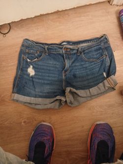 Old navy blue jeans shorts