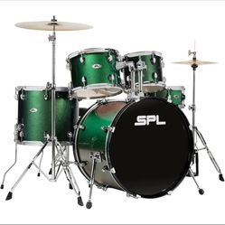 Sound Percussion Labs 5PC Unity II All In One Drum Set Pine Green Glitter