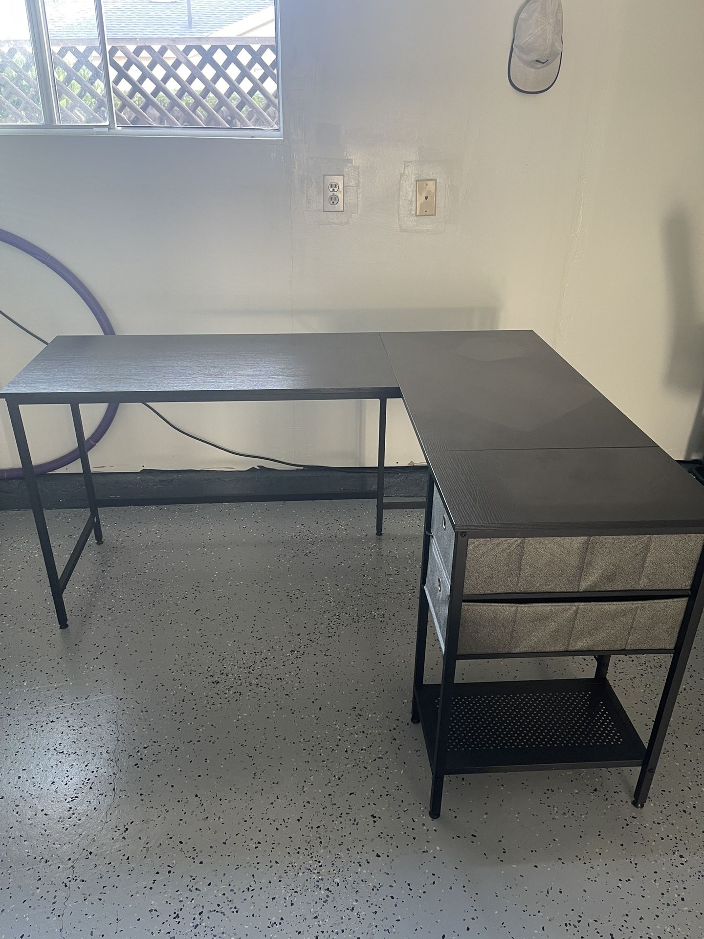 L shape Table and Single sofa